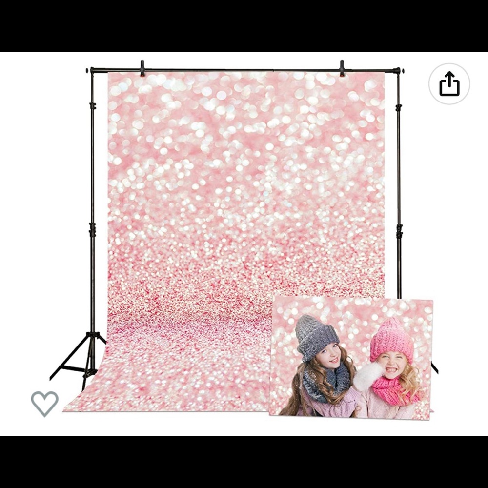 5x7 bokeh pink Christmas backdrop